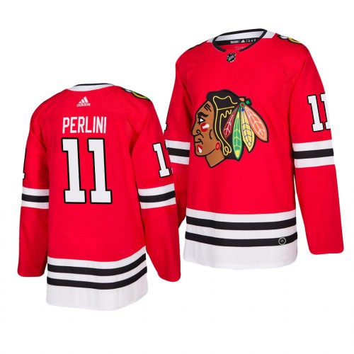 Chicago Chicago Blackhawks #11 Brendan Perlini 2019-20 Authentic Home Red Stitched Jersey Men's cheap jerseys for sale - CheapJerseys.Shop