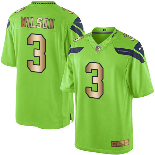 Seattle Seahawks #3 Russell Wilson Green Men's Stitched Limited Gold Rush Jersey Men's cheap jerseys for sale - CheapJerseys.Shop