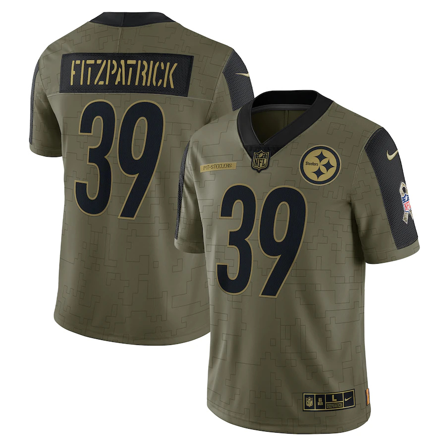 Pittsburgh Steelers #39 Minkah Fitzpatrick Olive 2021 Salute To Service Limited Player Jersey cheap jerseys for sale - CheapJerseys.Shop