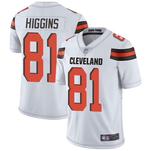 Cleveland Browns #81 Rashard Higgins White Men's Stitched Vapor Untouchable Limited Jersey Men's cheap jerseys for sale - CheapJerseys.Shop