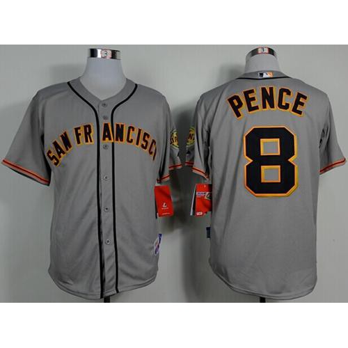 San Francisco Giants #8 Hunter Pence Grey Road Cool Base Stitched Jersey Men's cheap jerseys for sale - CheapJerseys.Shop