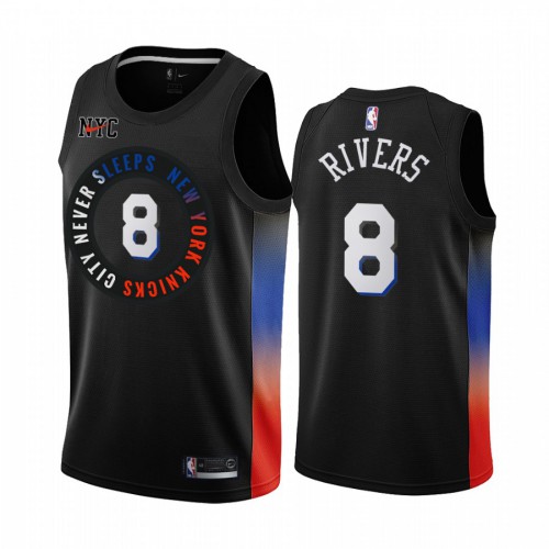 New York Knicks #8 Austin Rivers Black Youth Swingman 2020-21 City Edition Jersey Youth cheap jerseys for sale - CheapJerseys.Shop