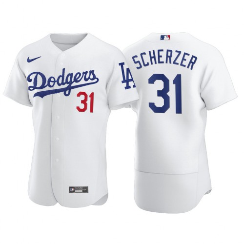 Los Angeles Los Angeles Dodgers #31 Max Scherzer Men's White Home 2020 World Series Champions Authentic Player Jersey Men's cheap jerseys for sale - CheapJerseys.Shop