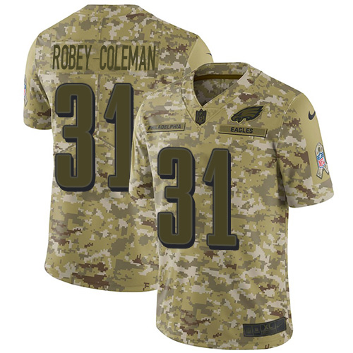 Philadelphia Eagles #31 Nickell Robey-Coleman Camo Men's Stitched Limited 2018 Salute To Service Jersey Men's cheap jerseys for sale - CheapJerseys.Shop