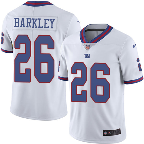 Giants #26 Saquon Barkley White Youth Stitched Limited Rush Jersey cheap jerseys for sale - CheapJerseys.Shop