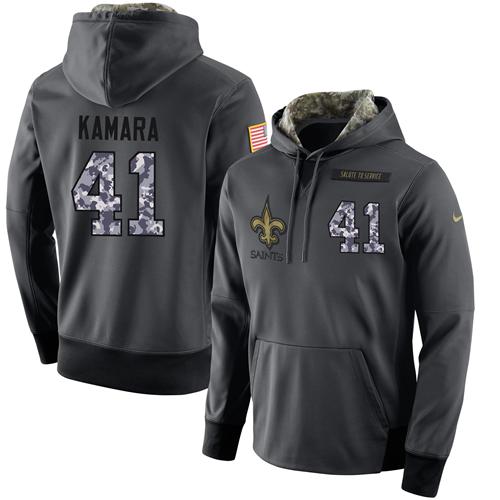 Men's New Orleans Saints #41 Alvin Kamara Stitched Black Anthracite Salute To Service Player Performance Hoodie cheap jerseys for sale - CheapJerseys.Shop