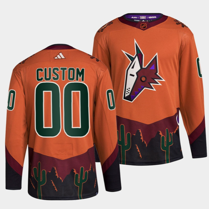 Arizona Coyotes Custom Orange 2022-23 Reverse Retro Stitched Jersey cheap jerseys for sale - CheapJerseys.Shop