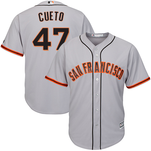San Francisco Giants #47 Johnny Cueto Grey Road Cool Base Stitched Youth Jersey Youth cheap jerseys for sale - CheapJerseys.Shop