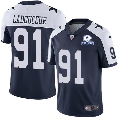 Dallas Cowboys #91 L.P. Ladouceur Navy Blue Thanksgiving Men's Stitched With Established In 1960 Patch Vapor Untouchable Limited Throwback Jersey cheap jerseys for sale - CheapJerseys.Shop