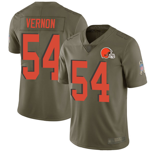 Cleveland Browns #54 Olivier Vernon Olive Men's Stitched Limited 2017 Salute To Service Jersey Men's cheap jerseys for sale - CheapJerseys.Shop