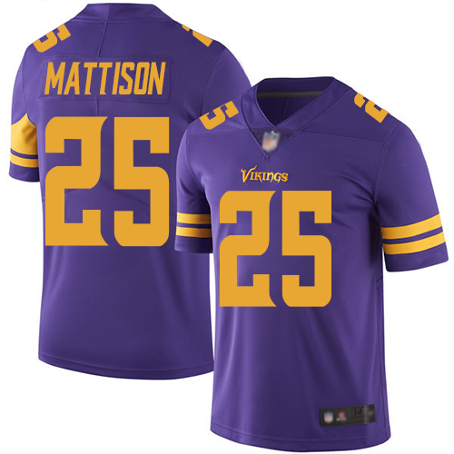 Minnesota Vikings #25 Alexander Mattison Purple Men's Stitched Limited Rush Jersey Men's cheap jerseys for sale - CheapJerseys.Shop