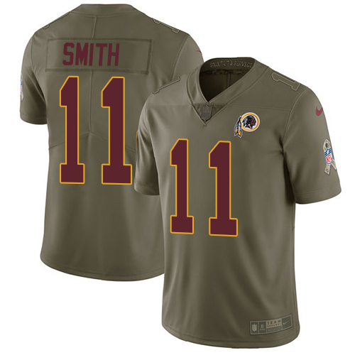 Washington Commanders #11 Alex Smith Olive Men's Stitched Limited 2017 Salute To Service Jersey Men's cheap jerseys for sale - CheapJerseys.Shop