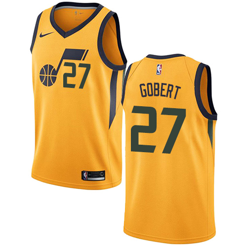 Utah Jazz #27 Rudy Gobert Yellow Swingman Statement Edition Jersey Mens cheap jerseys for sale - CheapJerseys.Shop