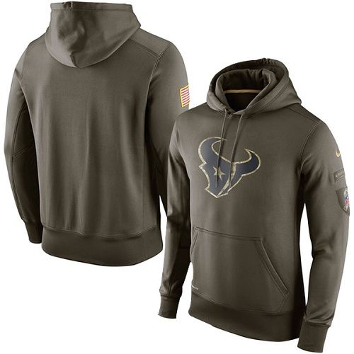 Men's Houston Texans Olive Salute To Service KO Performance Hoodie cheap jerseys for sale - CheapJerseys.Shop