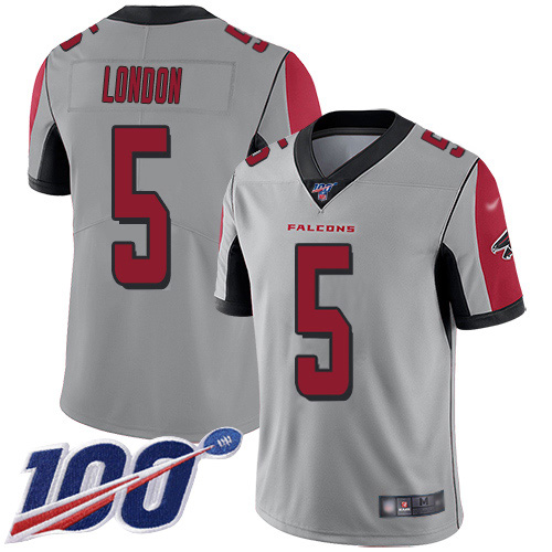 Falcons #5 Drake London Silver Stitched Youth Limited Inverted Legend 100th Season Jersey cheap jerseys for sale - CheapJerseys.Shop