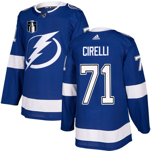 Tampa Bay Lightning #71 Anthony Cirelli Blue 2022 Stanley Cup Final Patch Youth Home Authentic Stitched Jersey Youth cheap jerseys for sale - CheapJerseys.Shop