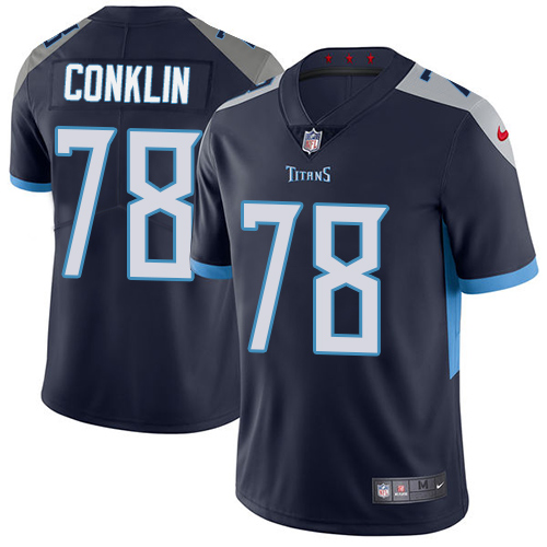 Tennessee Titans #78 Jack Conklin Navy Blue Team Color Men's Stitched Vapor Untouchable Limited Jersey Men's cheap jerseys for sale - CheapJerseys.Shop