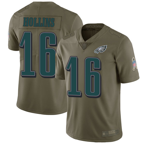Philadelphia Eagles #16 Mack Hollins Olive Men's Stitched Limited 2017 Salute To Service Jersey Men's cheap jerseys for sale - CheapJerseys.Shop
