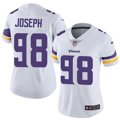 Minnesota Vikings #98 Linval Joseph White Women's Stitched Vapor Untouchable Limited Jersey Womens cheap jerseys for sale - CheapJerseys.Shop
