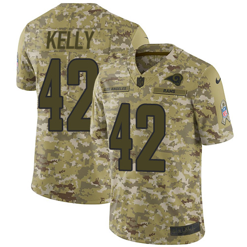 Los Angeles Rams #42 John Kelly Camo Men's Stitched Limited 2018 Salute To Service Jersey Men's cheap jerseys for sale - CheapJerseys.Shop