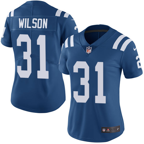 Indianapolis Colts #31 Quincy Wilson Royal Blue Team Color Women's Stitched Vapor Untouchable Limited Jersey Womens cheap jerseys for sale - CheapJerseys.Shop