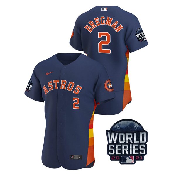 Houston Astros #2 Alex Bregman Men's 150th Anniversary 2021 World Series Authentic Jersey - Navy cheap jerseys for sale - CheapJerseys.Shop