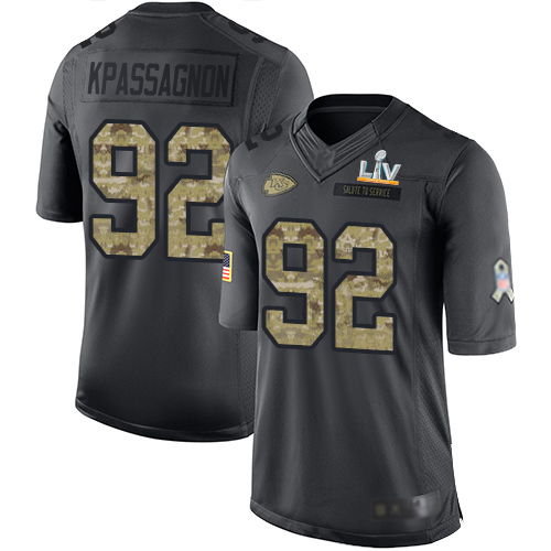 Kansas City Chiefs #92 Tanoh Kpassagnon Black Youth Super Bowl LV Bound Stitched Limited 2016 Salute to Service Jersey Youth cheap jerseys for sale - CheapJerseys.Shop