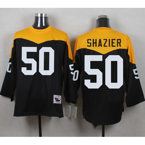 Mitchell And Ness 1967 Pittsburgh Steelers #50 Ryan Shazier Black/Yelllow Throwback Men's Stitched Jersey Men's cheap jerseys for sale - CheapJerseys.Shop