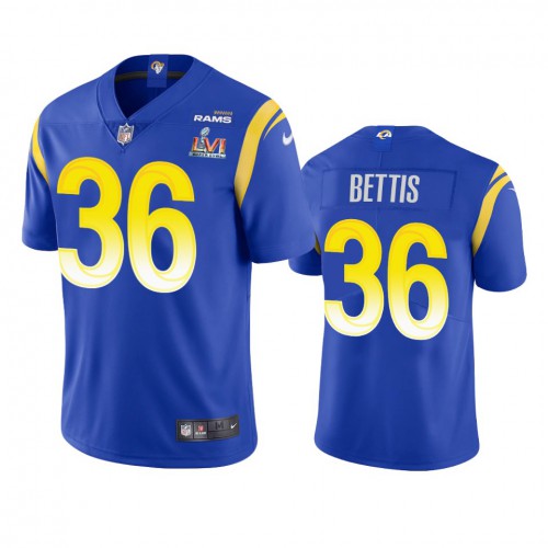 Los Angeles Los Angeles Rams #36 Jerome Bettis Men's Super Bowl LVI Patch Vapor Limited Jersey - Royal Men's cheap jerseys for sale - CheapJerseys.Shop