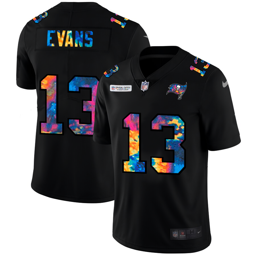 Tampa Bay Buccaneers #13 Mike Evans Men's Multi-Color Black 2020 Crucial Catch Vapor Untouchable Limited Jersey cheap jerseys for sale - CheapJerseys.Shop