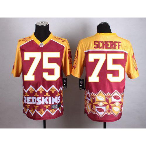 Washington Commanders #75 Brandon Scherff Burgundy Red Men's Stitched Elite Noble Fashion Jersey Men's cheap jerseys for sale - CheapJerseys.Shop