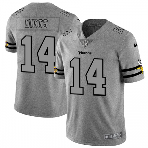 Minnesota Minnesota Vikings #14 Stefon Diggs Men's Gray Gridiron II Vapor Untouchable Limited Jersey Men's cheap jerseys for sale - CheapJerseys.Shop