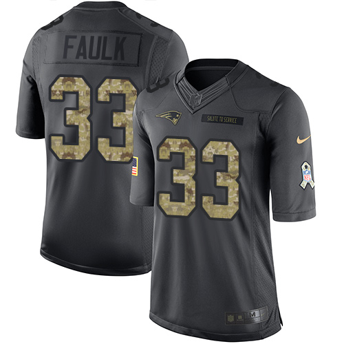 New England Patriots #33 Kevin Faulk Black Men's Stitched Limited 2016 Salute To Service Jersey Men's cheap jerseys for sale - CheapJerseys.Shop