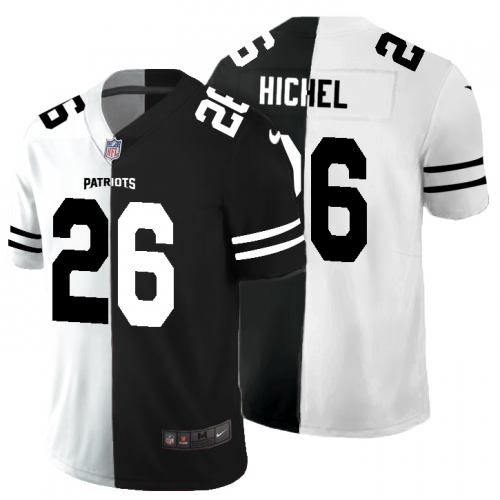 New England New England Patriots #26 Sony Michel Men's Black V White Peace Split Vapor Untouchable Limited Jersey Men's cheap jerseys for sale - CheapJerseys.Shop