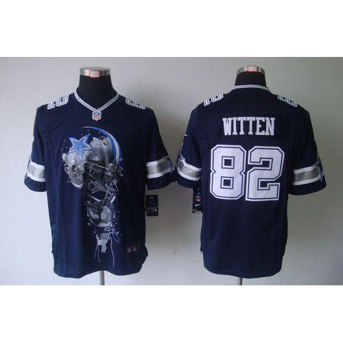 Dallas Cowboys #82 Jason Witten Navy Blue Team Color Men's Stitched Helmet Tri-Blend Limited Jersey Men's cheap jerseys for sale - CheapJerseys.Shop