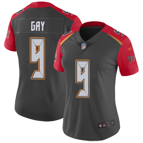 Tampa Bay Buccaneers #9 Matt Gay Gray Women's Stitched Limited Inverted Legend Jersey Womens cheap jerseys for sale - CheapJerseys.Shop
