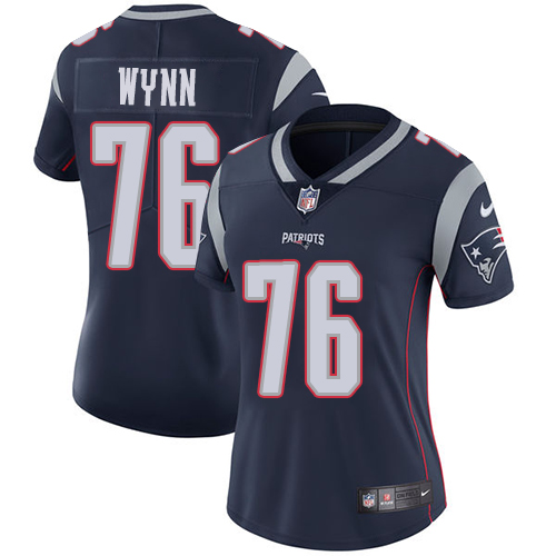 New England Patriots #76 Isaiah Wynn Navy Blue Team Color Women's Stitched Vapor Untouchable Limited Jersey Womens cheap jerseys for sale - CheapJerseys.Shop