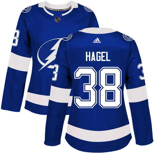 Tampa Bay Lightning #38 Brandon Hagel Blue Women's Home Authentic Stitched Jersey Womens cheap jerseys for sale - CheapJerseys.Shop