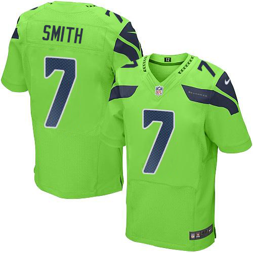 Seahawks #7 Geno Smith Green Men's Stitched Elite Rush Jersey cheap jerseys for sale - CheapJerseys.Shop