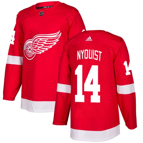 Detroit Red Wings #14 Gustav Nyquist Red Home Authentic Stitched Jersey Men's cheap jerseys for sale - CheapJerseys.Shop