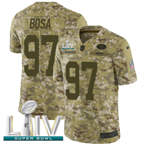 49ers #97 Nick Bosa Camo Super Bowl LIV 2020 Youth Stitched Limited 2018 Salute To Service Jersey cheap jerseys for sale - CheapJerseys.Shop