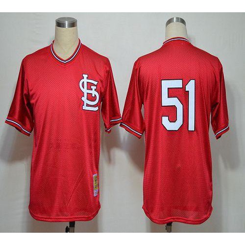 Mitchell And Ness 1985 St.Louis Cardinals #51 Willie McGee Red Stitched Jersey Men's cheap jerseys for sale - CheapJerseys.Shop