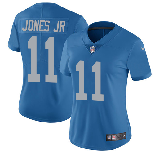 Detroit Lions #11 Marvin Jones Jr Blue Throwback Women's Stitched Vapor Untouchable Limited Jersey Womens cheap jerseys for sale - CheapJerseys.Shop