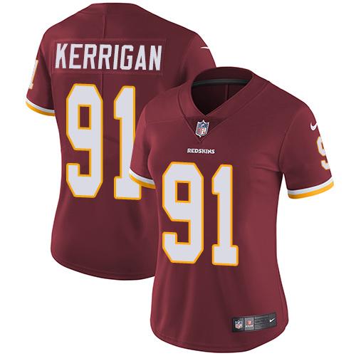 Washington Commanders #91 Ryan Kerrigan Burgundy Red Team Color Women's Stitched Vapor Untouchable Limited Jersey Womens cheap jerseys for sale - CheapJerseys.Shop