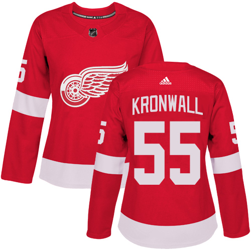 Detroit Red Wings #55 Niklas Kronwall Red Home Authentic Women's Stitched Jersey Womens cheap jerseys for sale - CheapJerseys.Shop