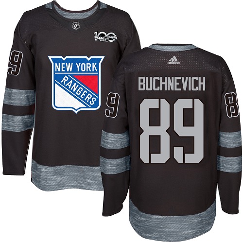New York Rangers #89 Pavel Buchnevich Black 1917-2017 100th Anniversary Stitched Jersey Men's cheap jerseys for sale - CheapJerseys.Shop