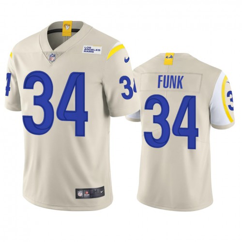 Los Angeles Los Angeles Rams #34 Jake Funk Men's Vapor Limited Jersey - Bone Men's cheap jerseys for sale - CheapJerseys.Shop