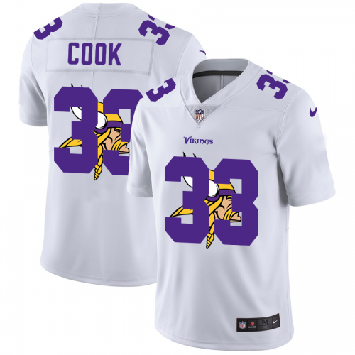 Minnesota Minnesota Vikings #33 Dalvin Cook White Men's Team Logo Dual Overlap Limited Jersey Men's cheap jerseys for sale - CheapJerseys.Shop
