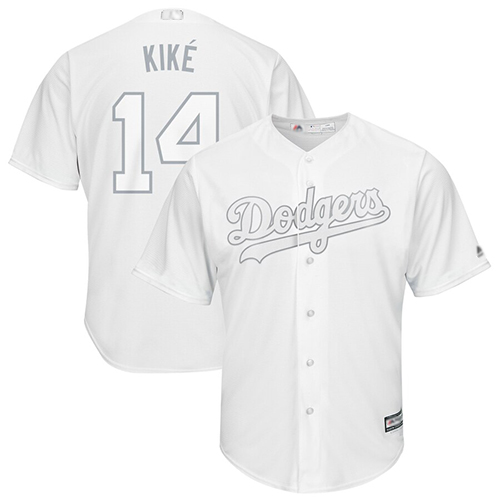 Los Angeles Dodgers #14 Enrique Hernandez White