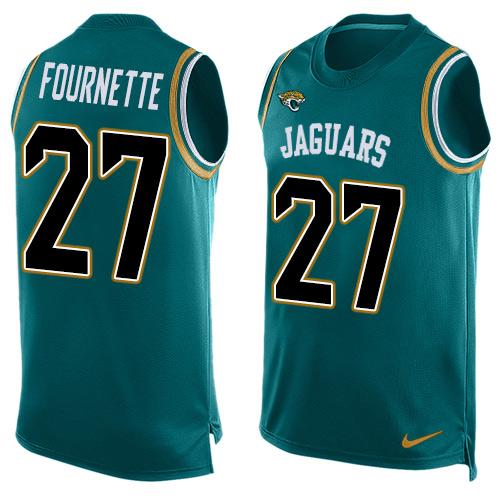 Jaguars #27 Leonard Fournette Teal Green Alternate Men's Stitched Limited Tank Top Jersey cheap jerseys for sale - CheapJerseys.Shop